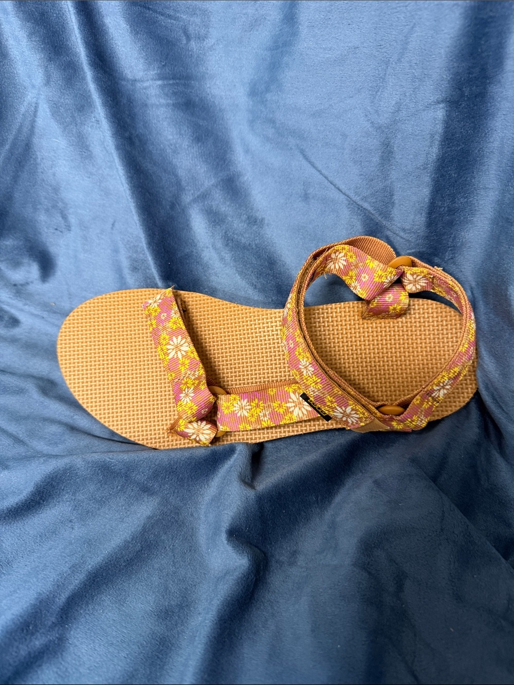 Teva Pink and Mustard Floral Strap Sandal New in Box